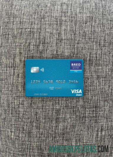 Fiji BRED Bank Visa Cartão de Débito Photolook Frente exemplo real